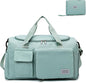 Multipurpose 20L Foldable Duffel Bag Gym Yoga Bag Carry-On Shopping Sack Travel Organizer Cabin Bag Sundry Package Wet&Dry Compartment (Green)