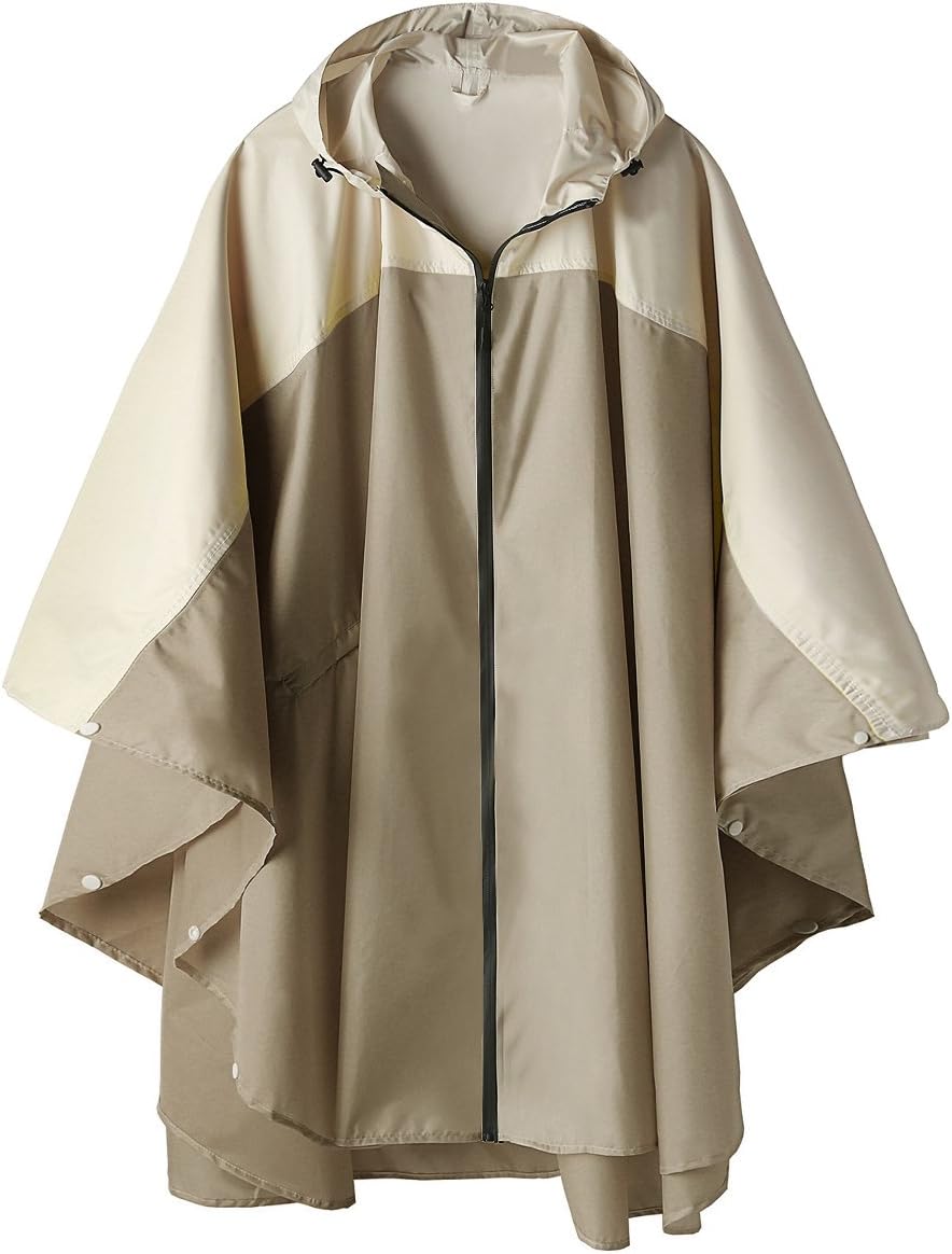 SaphiRose Unisex Rain Poncho Hooded Waterproof Raincoat for Adults Women