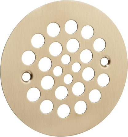 Artiwell 4-1/4“ Shower Strainer Drain Trim Set, Screw-in Shower Strainer Drain Cover, Plastic-Oddities Style Replacement Strainer Grid, Machine & Self-Tapping Screws Included (Champagne Bronze)
