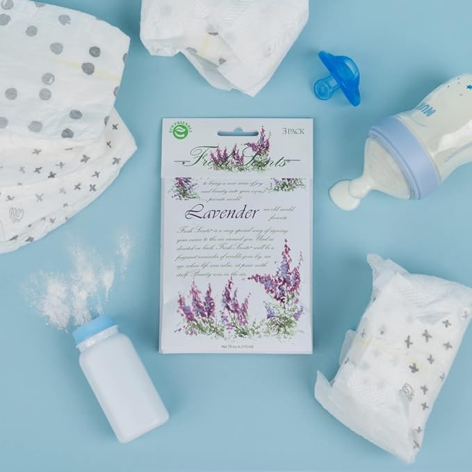 WillowBrook | Fresh Scents Scented Sachet Packet | Lavender | Air Freshener Bags for Drawers, Closets, Cars | 6 Pack | Long Lasting Home Fragrance