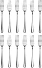Artaste Rain II Forged 18/10 Stainless Steel (Silver (Set of 12), Dinner Fork (8.25-Inch))