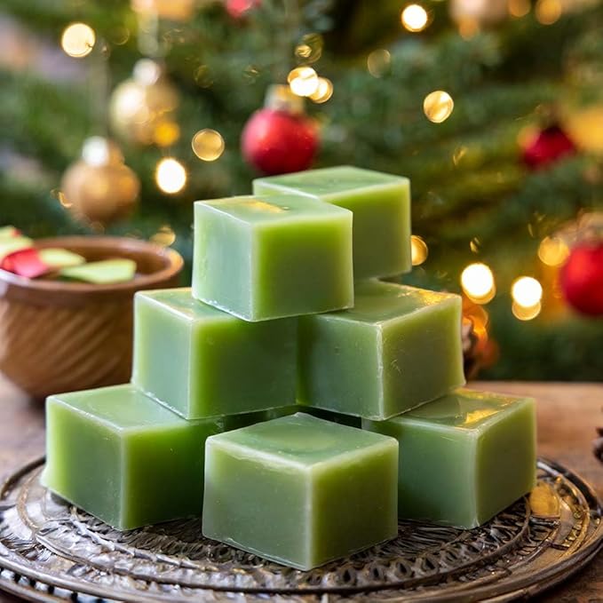Christmas Tree Strongly Scented Hand Poured Vegan Wax Melts, 12 Scented Wax Cubes, 6.4 Ounces in 2 x 6-Packs