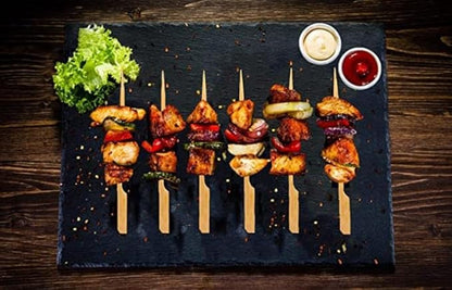 4.7 Inch Bamboo Skewers, 300 PCS Bamboo Paddle Wood Picks, Toothpicks for Appetizers, Cocktail Picks for Drinks, Food Picks, BBQ, Sandwich, Barbecue Snacks.