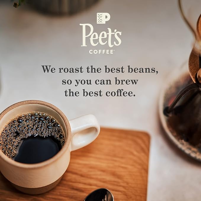 Peet's Coffee, Flavored Light Roast Keurig K-Cup Pods - Caramel Brûlée 60 Count (6 Boxes of 10 K-Cup Pods)