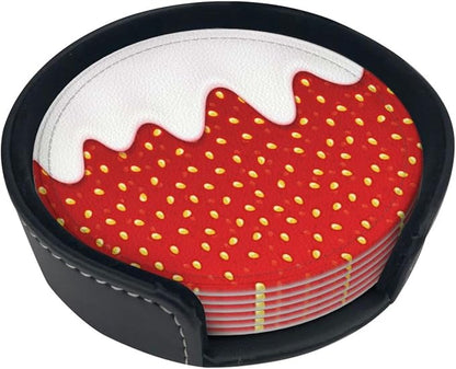 6 Pack Funny Strawberry Coaster