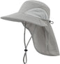 Home Prefer Outdoor UPF50+ Sun Hat Wide Brim Mesh Fishing Hat with Neck Flap