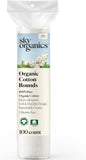 Sky Organics Organic Cotton Rounds for Sensitive Skin, 100% Pure GOTS Certified Organic for Beauty & Personal Care, 100 ct. w Ebook