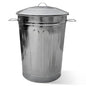 Plexon 13-Gallon Galvanized Steel Round Trash Can with Lid