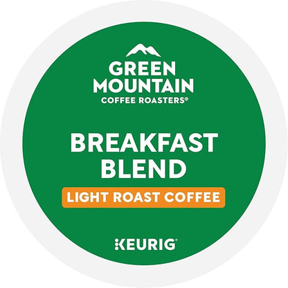 Green Mountain Coffee Roasters Breakfast Blend Single-Serve Keurig K-Cup Pods, Light Roast Coffee, 96 Count