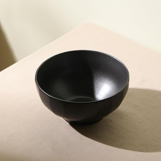 Stone Lain Rio 4-Piece Bowl Set Stoneware, Black