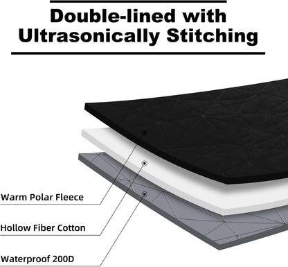 Outdoor Waterproof Blanket, Foldable Fleece Stadium Blanket for Outdoor Sports Event, Camping, Concerts, Car, Pet, Picnics - Windproof, Wearable, Machine Washable 80" x 58"