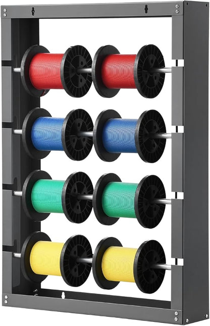 VEVOR Wire Spool Rack, 4 Adjustable Rods, Cold-Rolled Steel Wire Spool Holder Wall Mounted for Multi-Spools, Wiring Storage, 150 lbs Capacity Cable Dispenser, for Electrical Industrial Retail Use