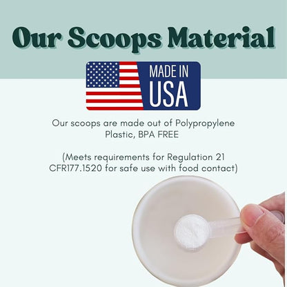 1/2 Tablespoon (1.5 Teaspoon | 7.5 mL) Long Handle Scoop for Measuring Coffee, Grains, Protein, Spices and Other Dry Goods (Pack of 10)