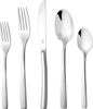 Modern Sleek Silverware Set - 18/10 Stainless Steel Flatware Set for Elegant Dining - Dishwasher Safe Cutlery Set (20-Piece)