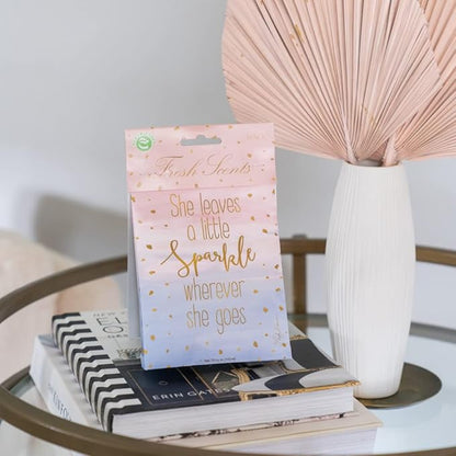Willowbrook | Fresh Scents Scented Sachet Packet | Little Sparkle | Air Freshener Bags for Drawers, Closets, Cars | 6 Pack | Long Lasting Home Fragrance