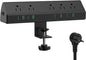 Jgstkcity Desk Clamp Power Strip,45W Fast Charging Station,4 USB-C,4 USB-A,Desk Mount Surge Protector,1875W Extension Cord with Multiple Outlets,ETL Listed,for Home Office Dorm Room