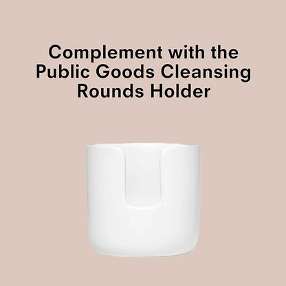 Public Goods Reusable Bamboo Cleansing Rounds | 14 Count Makeup Remover Pads with Cotton Mesh Wash Bag | Alternative to Disposable Cotton Rounds | Gentle, Machine Washable, Vegan Skincare Essential