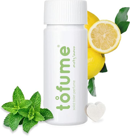 Effervescent Bathroom Air Freshener - Fresh Minty Lemon - Toilet Deodorizer, Bathroom Odor Eliminator, Toilet Freshener, Flushable Air Freshener Toilet Tablets, 1 Pack (30 Tablets)