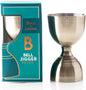 Double Bell Jigger by Bull In China - 0.25oz to 2oz Measures for Cocktails, Bars & Bartenders (Antique Brass)
