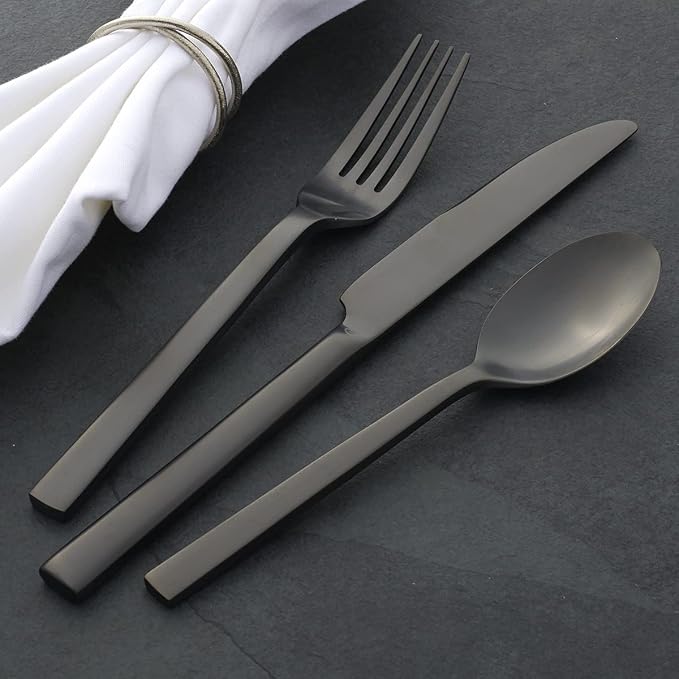 Oneida Chefs Table Midnight Matte 20-Piece Silverware Set