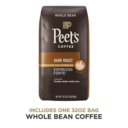 Peet's Coffee, Dark Roast Whole Bean Coffee - Espresso Forte 32 Ounce Bag