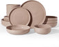 Stoneware Dinnerware Sets with Pasta Bowls, Service