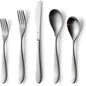 Matte Silverware Set, 18/10 Stainless Steel Satin Flatware, Modern Brushed Finish Cutlery, Dishwasher Safe & Durable, Built to Last (40-Piece, Marettimo)