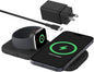 Belkin 2-in-1 Magnetic Charging Travel Pad 15W - MagSafe-Compatible Foldable Qi2-Certified Wireless Charging Station, iPhone Charger for iPhone 16 Series, Apple Watch 9, AirPods, and More - Black
