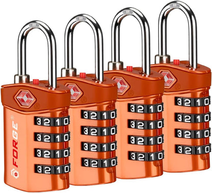 Forge Travel Lock,TSA Approved Luggage Locks for Air Travel, Gym Lockers, School Lockers, Pelican Cases, Gun Case, Easy Read Dials, Durable Alloy Body