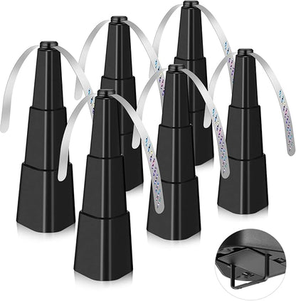Fly Fans for Tables, Fly Repellent Fan for Indoor/Outdoor, Food Fans to Keep Flies Away for Party, BBQ, Home, Picnics, Travel, Portable and Easy Use 6 Pack (Black)
