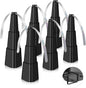 Fly Fans for Tables, Fly Repellent Fan for Indoor/Outdoor, Food Fans to Keep Flies Away for Party, BBQ, Home, Picnics, Travel, Portable and Easy Use 6 Pack (Black)