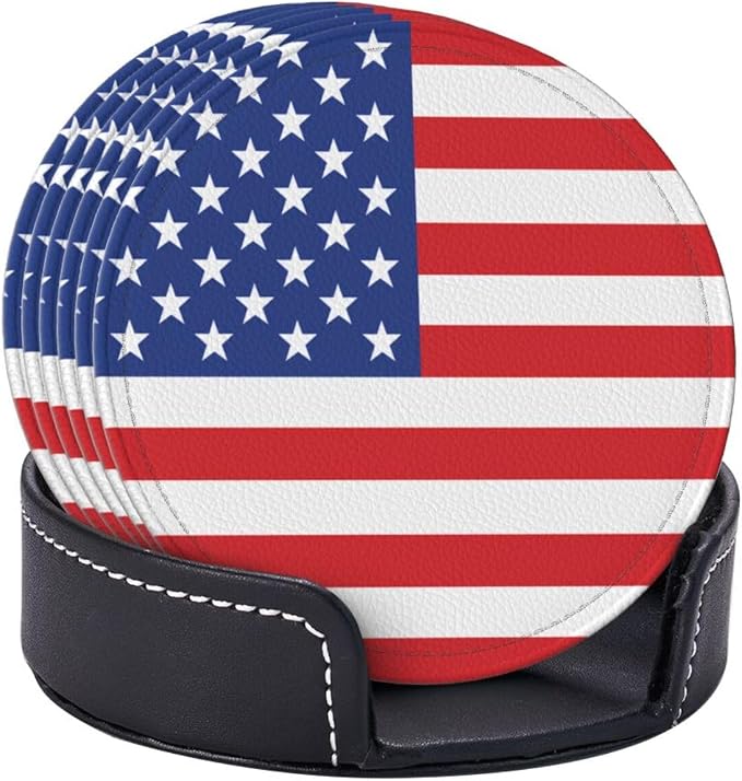 American Flag Coasters for Drinks