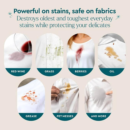 Puracy Stain Remover, Natural Based Travel and Laundry Stain Cleaner for Clothes, Baby Essentials, Kids Stains, Oil and Fabric Spot Cleaner, Unscented (Stain Remover Spray and Refill, 64 fl oz)