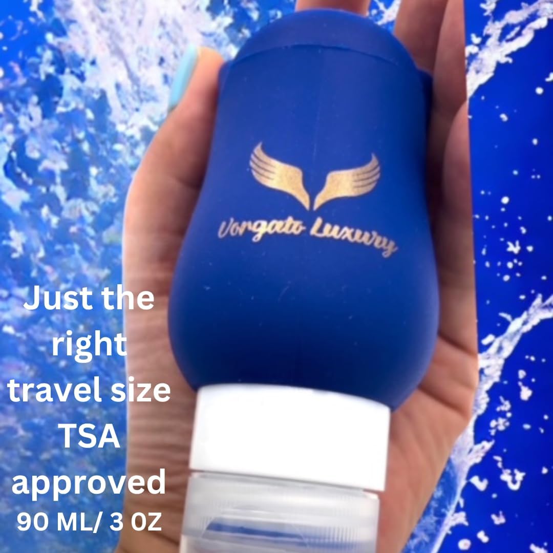 -3oz Travel Toiletry Bottles - Travel Containers for Toiletries Leak proof - Toiletry Bottles - Travel Size Containers - TSA Approved Travel Bottles - 3oz Silicone 4pcs