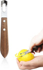 Lemon Zester and Channel Knife - Wooden Handle, Bar Accessories for Bartenders, Versatile Tool and Peeler for Cocktails