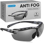 TICONN Anti-Fog Safety Glasses for Men and Women, ANSI Z87.1 Scratch Proof Eye Goggles with Adjustable Arms and UV Protection