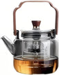 Tea Pot with Infuser for Loose Leaf Tea, Glass Teapot Stovetop, Heat Resistant Borosilicate Tea Kettle, Clear, 34oz/1000ml Capacity, Tea Strainer