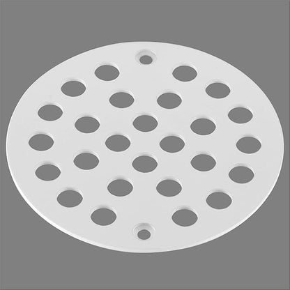 4-Inch Screw-in Shower Strainer Drain Cover Replacement Floor Strainer(White)