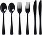 300 Pieces Of Black Plastic Silverware,Heavy Duty, 100 Forks, 100 Spoons, 100 Knives, Heat-Resistant and BPA-free Disposable Silverware,Party Supplies, High-end Utensils