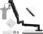 NEEWER MS002 Low Profile Desk Mic Boom Arm Stand with 360° Swivel Adjustable Pneumatic Damping Cable Management Cleaning Cloth, Desktop Mount Holder Compatible with Shure MV7 SM7B Blue Yeti Microphone