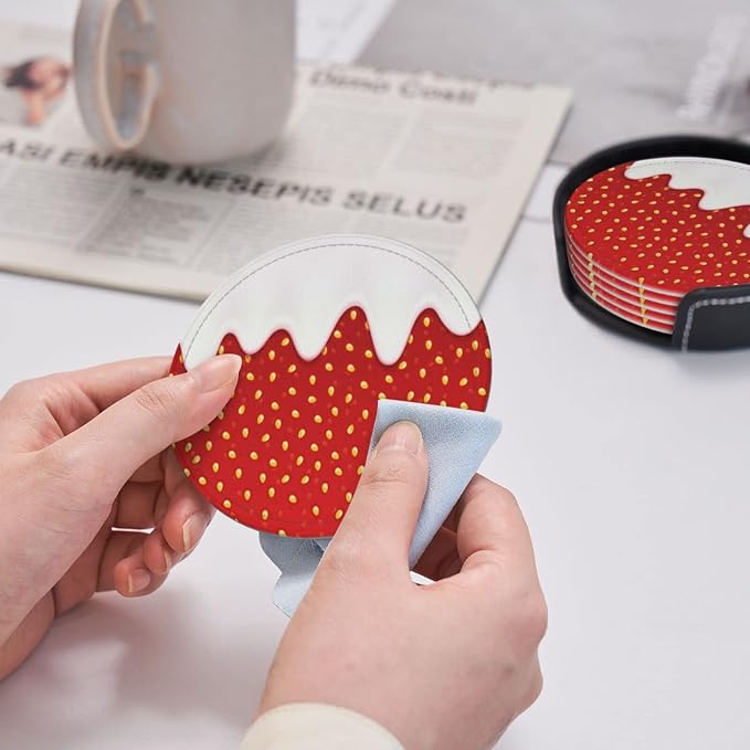 6 Pack Funny Strawberry Coaster