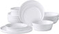 Bone China Cone Shape, Elegance White 20pc Dinnerware Set
