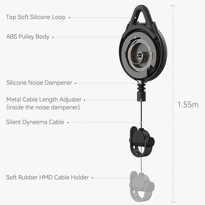 KIWI design VR Cable Management, 6 Packs VR Pulley System Compatible with Quest 3S/3/2/1/Pico/PSVR/PSVR2