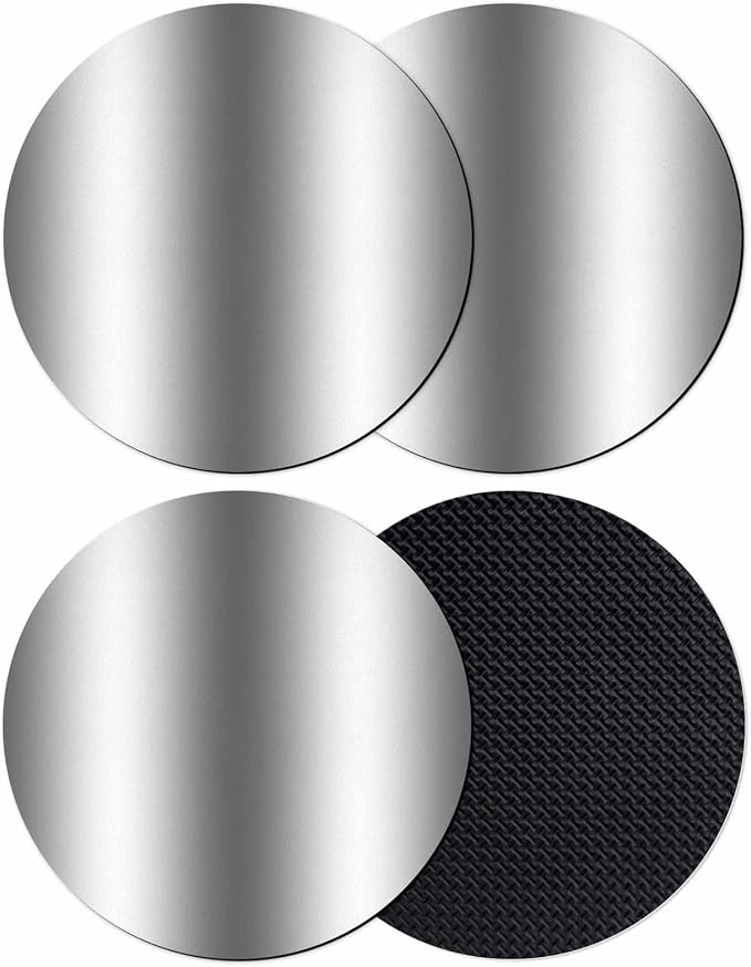 Ombre Dark Grey Coasters Set of 4, Modern Minimalist Geometric Gradient Soft