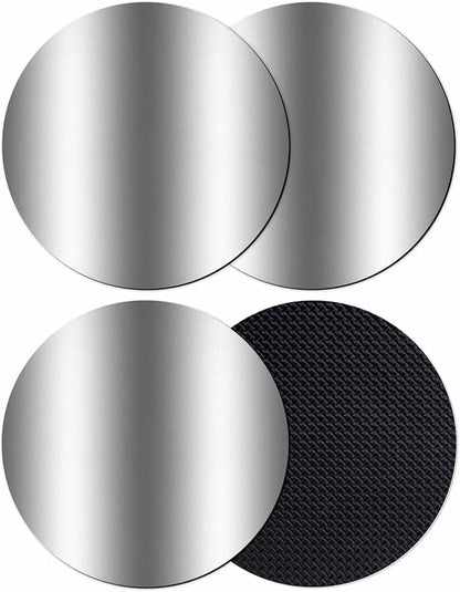 Ombre Dark Grey Coasters Set of 4, Modern Minimalist Geometric Gradient Soft