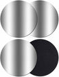 Ombre Dark Grey Coasters Set of 4, Modern Minimalist Geometric Gradient Soft
