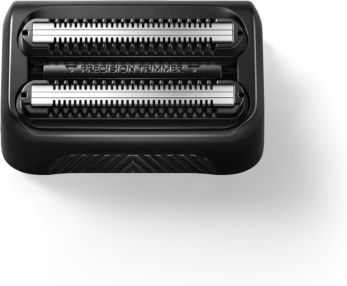MANSCAPED® The Chairman™ PRO Men’s Replacement Stubble Trimmer Blade - SkinSafe® Stainless Steel Trimmer Blade for Face Shaver, with 2 Length-Setting Combs, Magnetic Blade Head Attachment (1-Pack)
