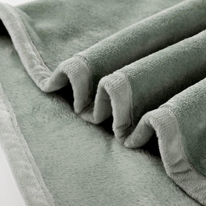 Surii Home Luxury Microfiber Flannel Blanket, Super Soft, Warm, Cozy, Fluffy, and Breathable, Perfect Throws for Bed, Couch, Sofa, for All Season Use. 350GSM Travel Size 50x60 Inches (Oliver Green)