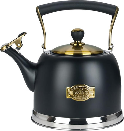 Tea Kettle Stainless Steel Teapot, Stainless Steel Teakettle for Stove Top with Heat Proof Ergonomic Handle 3.0 Quart