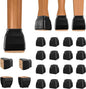 BALEINE 16 Pack Silicone Chair Leg Floor Protectors, Stool Leg Protectors Cap, Non-Slip Chair Leg Caps for Hardwood Floors (Black & Small (Square), 16 Pack)